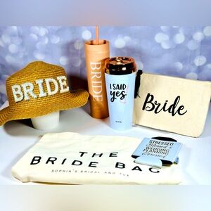 Bridal Shower Wedding ShowerLot Two Cups, Hat Cookie & 2 Bags - Read Description
